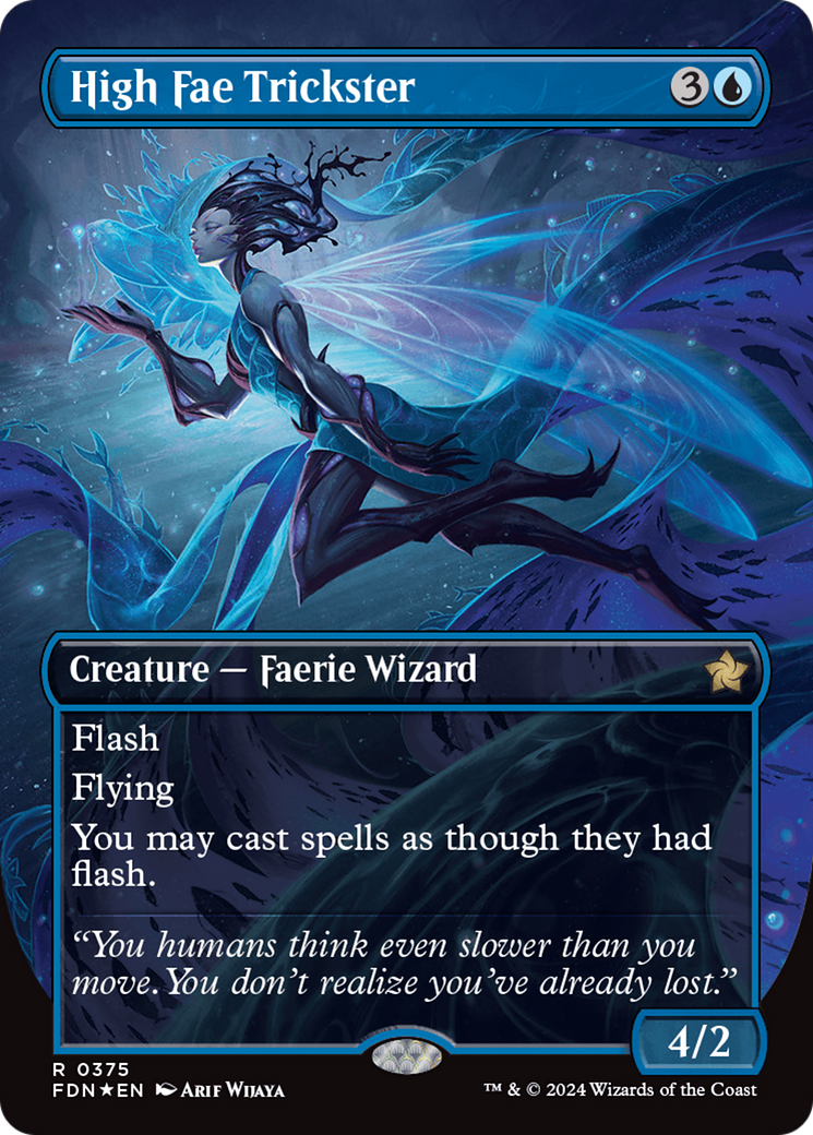 High Fae Trickster (Borderless) (Mana Foil) [Foundations] | Spectrum Games