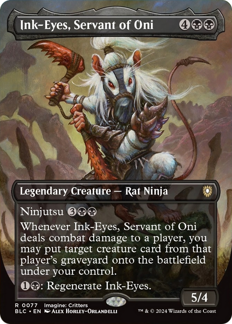 Ink-Eyes, Servant of Oni (Borderless) [Bloomburrow Commander] | Spectrum Games