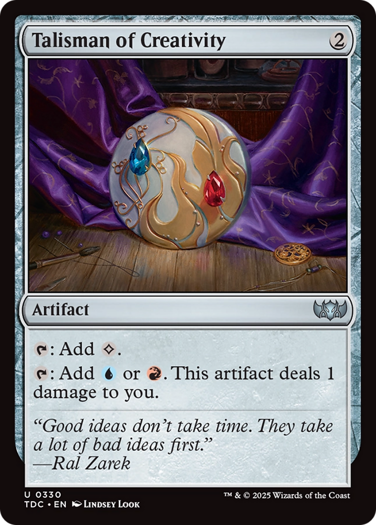Talisman of Creativity [Tarkir: Dragonstorm Commander] | Spectrum Games