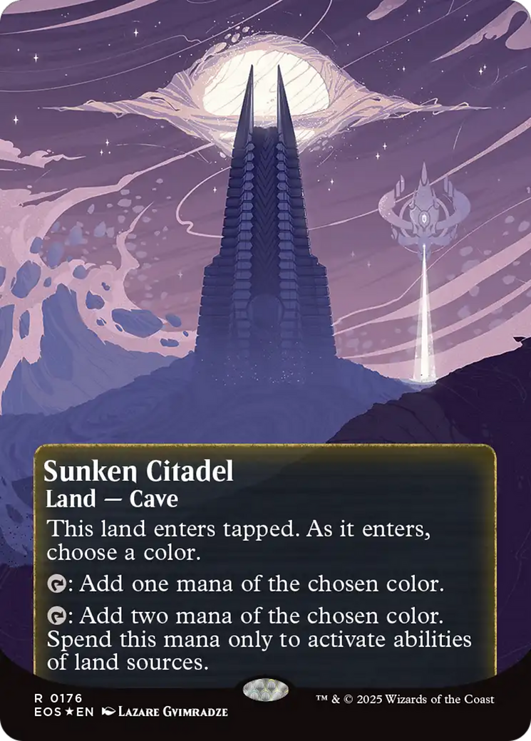 Sunken Citadel (0176) (Borderless) (Galaxy Foil) [Edge of Eternities: Stellar Sights] | Spectrum Games