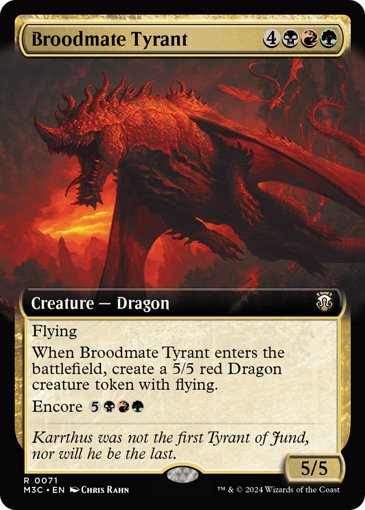 Broodmate Tyrant (Extended Art) [Modern Horizons 3 Commander] | Spectrum Games