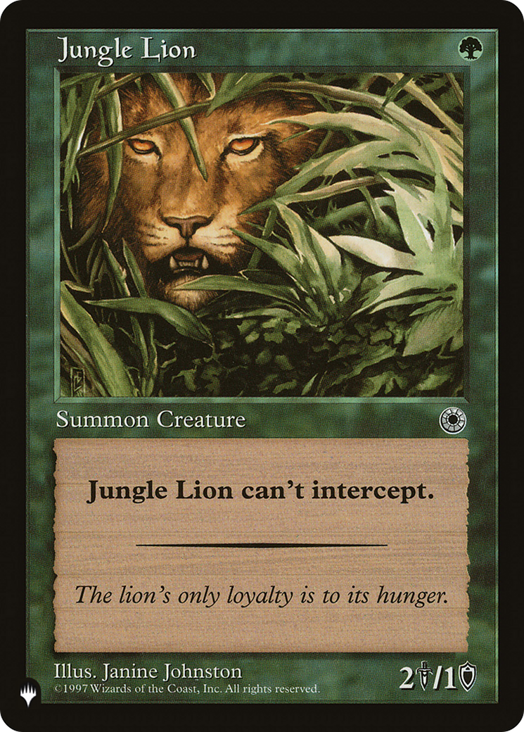 Jungle Lion [The List Reprints] | Spectrum Games