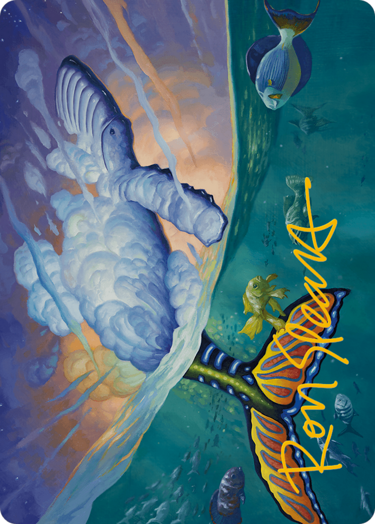 Dreamtide Whale Art Card (Gold-Stamped Signature) [Modern Horizons 3 Art Series] | Spectrum Games