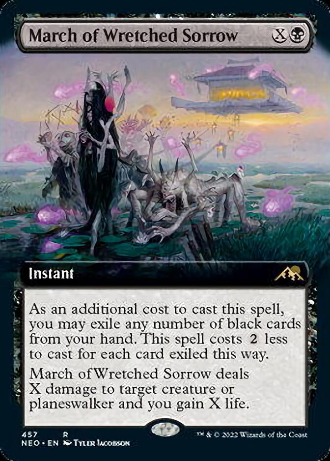 March of Wretched Sorrow (Extended Art) [Kamigawa: Neon Dynasty] | Spectrum Games