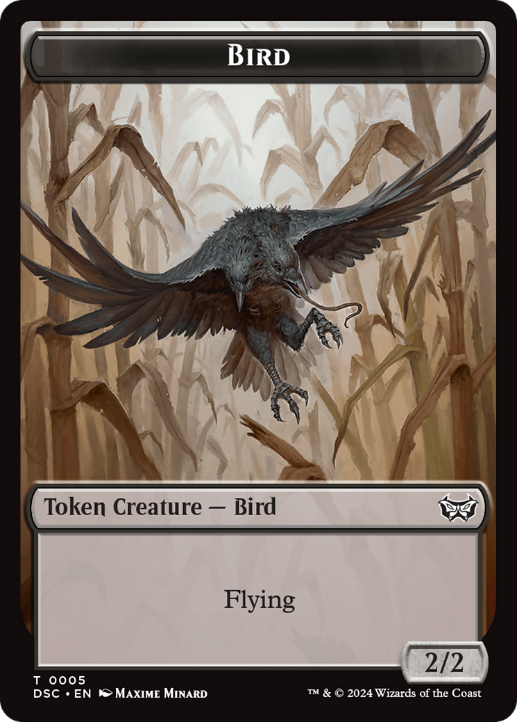 Demon // Bird Double-Sided Token [Duskmourn: House of Horror Commander Tokens] | Spectrum Games