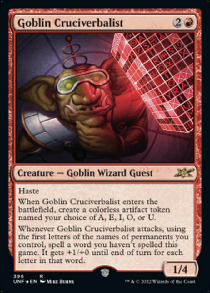 Goblin Cruciverbalist (Galaxy Foil) [Unfinity] | Spectrum Games