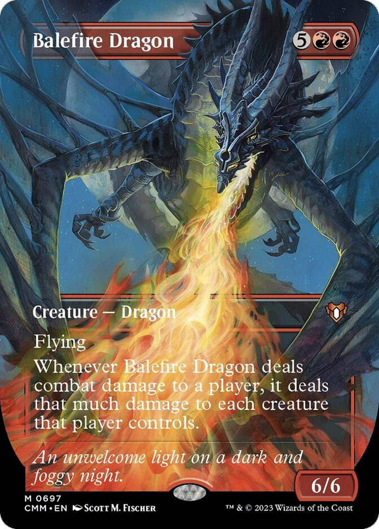 Balefire Dragon (Borderless Alternate Art) [Commander Masters] | Spectrum Games