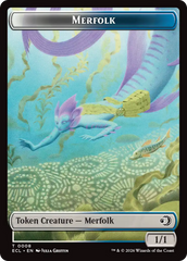 Merfolk // Worm Double-Sided Token [Lorwyn Eclipsed Tokens] | Spectrum Games