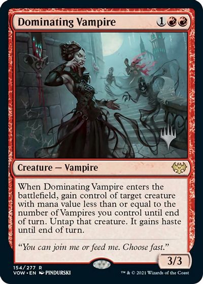 Dominating Vampire (Promo Pack) [Innistrad: Crimson Vow Promos] | Spectrum Games