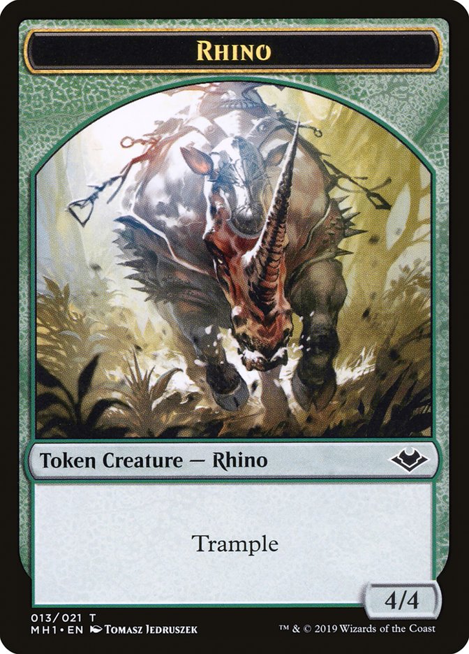 Shapeshifter (001) // Rhino (013) Double-Sided Token [Modern Horizons Tokens] | Spectrum Games