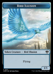 Treasure // Bird Illusion Double-Sided Token [Commander Masters Tokens] | Spectrum Games