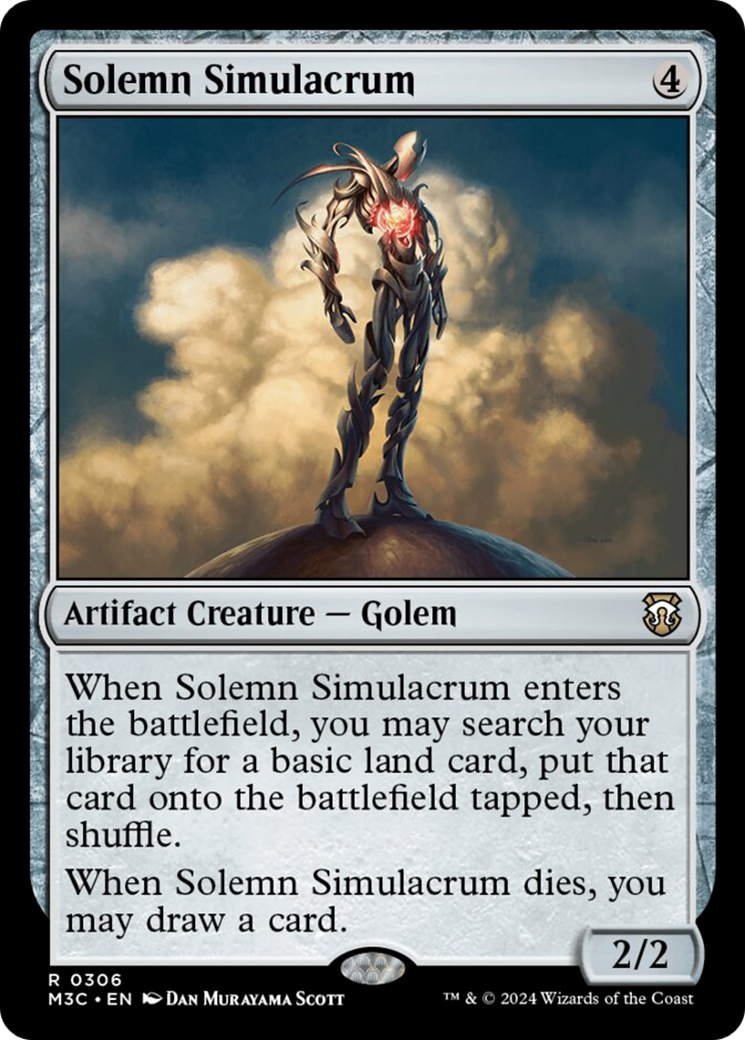 Solemn Simulacrum (Ripple Foil) [Modern Horizons 3 Commander] | Spectrum Games