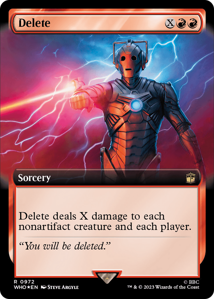 Delete (Extended Art) (Surge Foil) [Doctor Who] | Spectrum Games