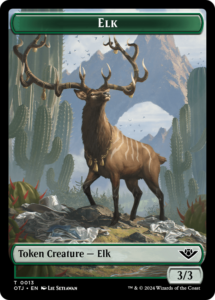 Elk Token [Outlaws of Thunder Junction Tokens] | Spectrum Games