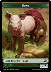 Forest Dryad // Boar Double-Sided Token [Modern Horizons 3 Commander Tokens] | Spectrum Games