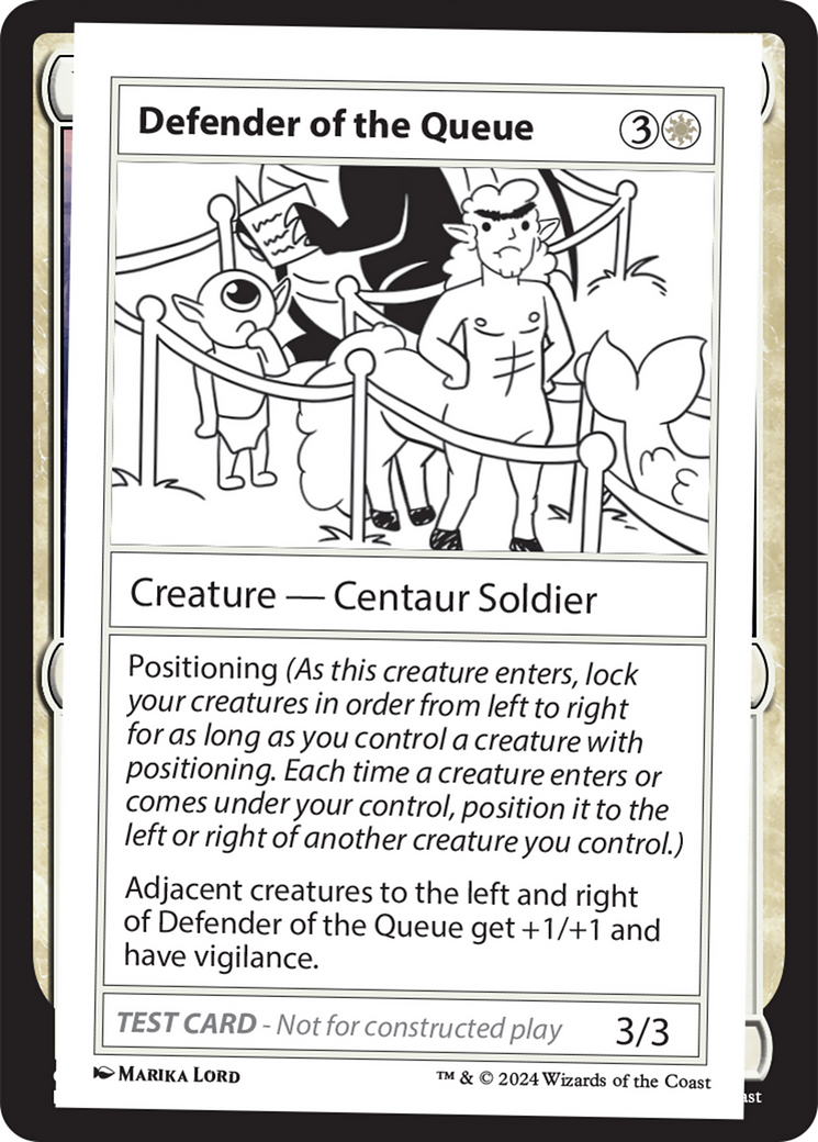 Defender of the Queue [Mystery Booster 2 Playtest Cards] | Spectrum Games