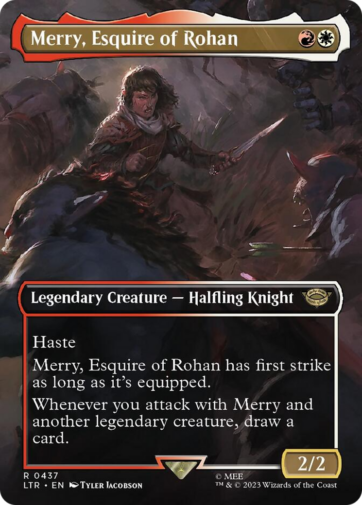 Merry, Esquire of Rohan (Borderless Alternate Art) [The Lord of the Rings: Tales of Middle-Earth] | Spectrum Games