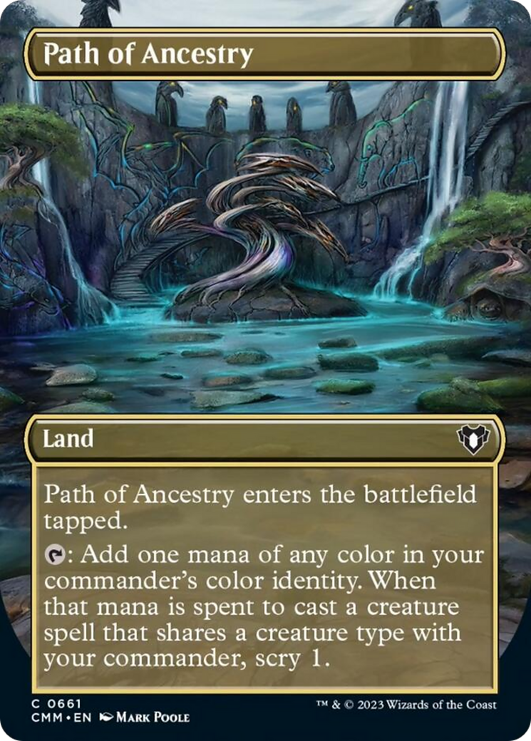 Path of Ancestry (Borderless Alternate Art) [Commander Masters] | Spectrum Games