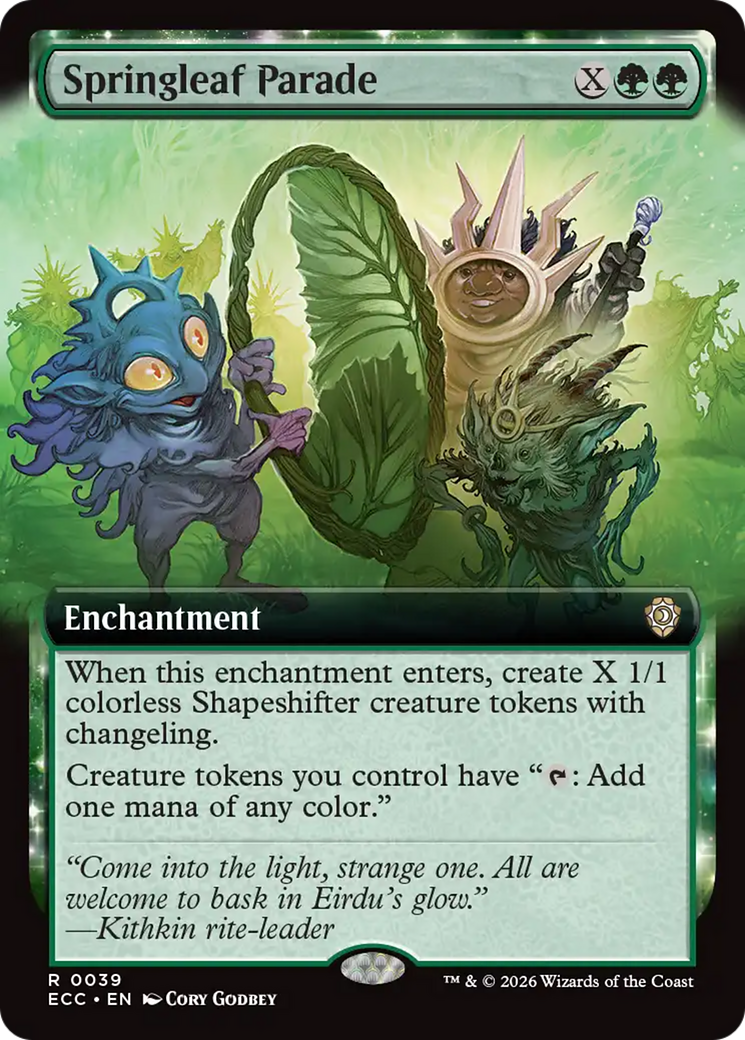 Springleaf Parade (Extended Art) [Lorwyn Eclipsed Commander] | Spectrum Games