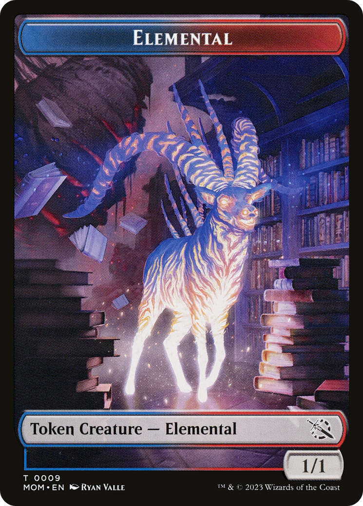 Elemental (09) // Dinosaur Double-Sided Token [March of the Machine Tokens] | Spectrum Games