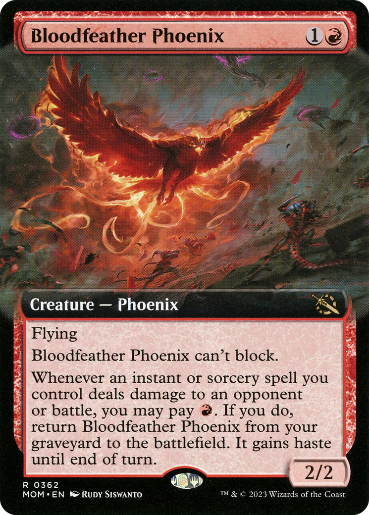 Bloodfeather Phoenix (Extended Art) [March of the Machine] | Spectrum Games