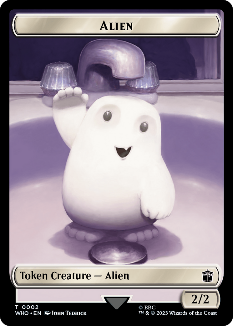 Alien // Cyberman Double-Sided Token [Doctor Who Tokens] | Spectrum Games