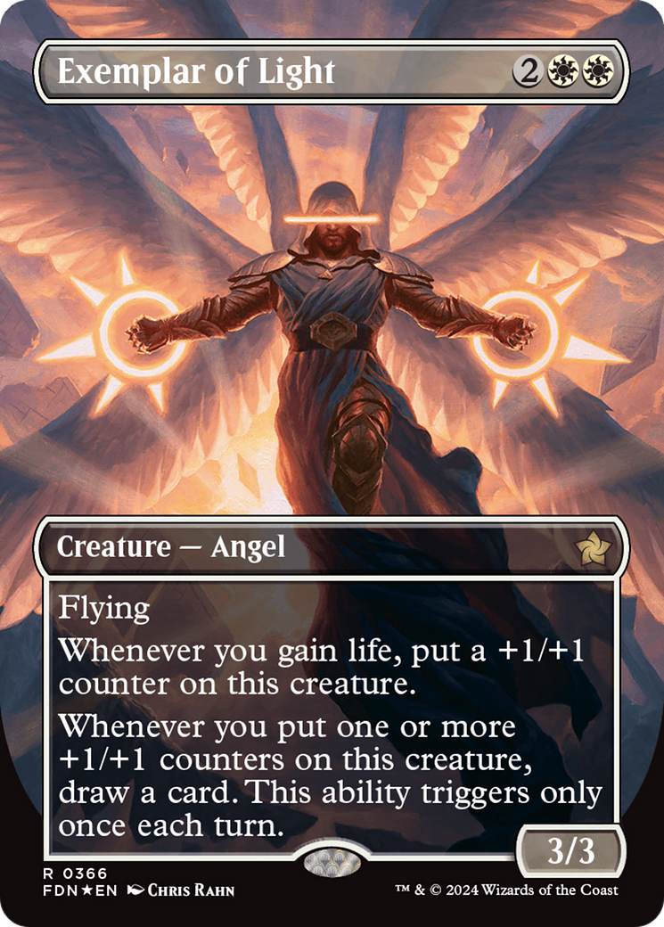 Exemplar of Light (Borderless) (Mana Foil) [Foundations] | Spectrum Games