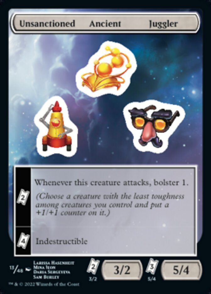 Unsanctioned Ancient Juggler [Unfinity Stickers] | Spectrum Games