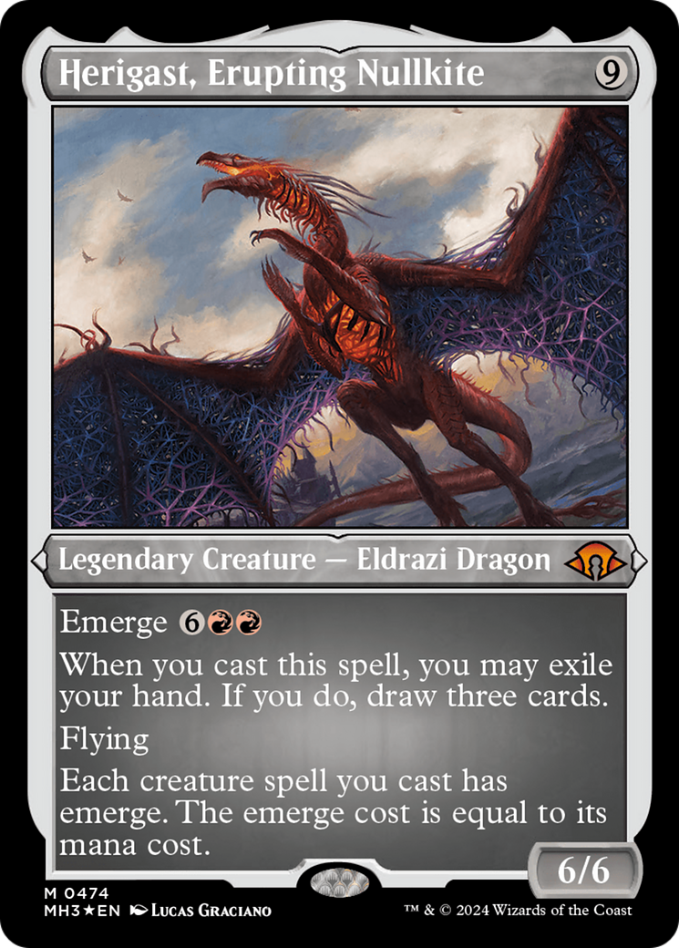 Herigast, Erupting Nullkite (Foil Etched) [Modern Horizons 3] | Spectrum Games