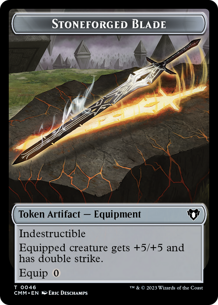 Servo // Stoneforged Blade Double-Sided Token [Commander Masters Tokens] | Spectrum Games
