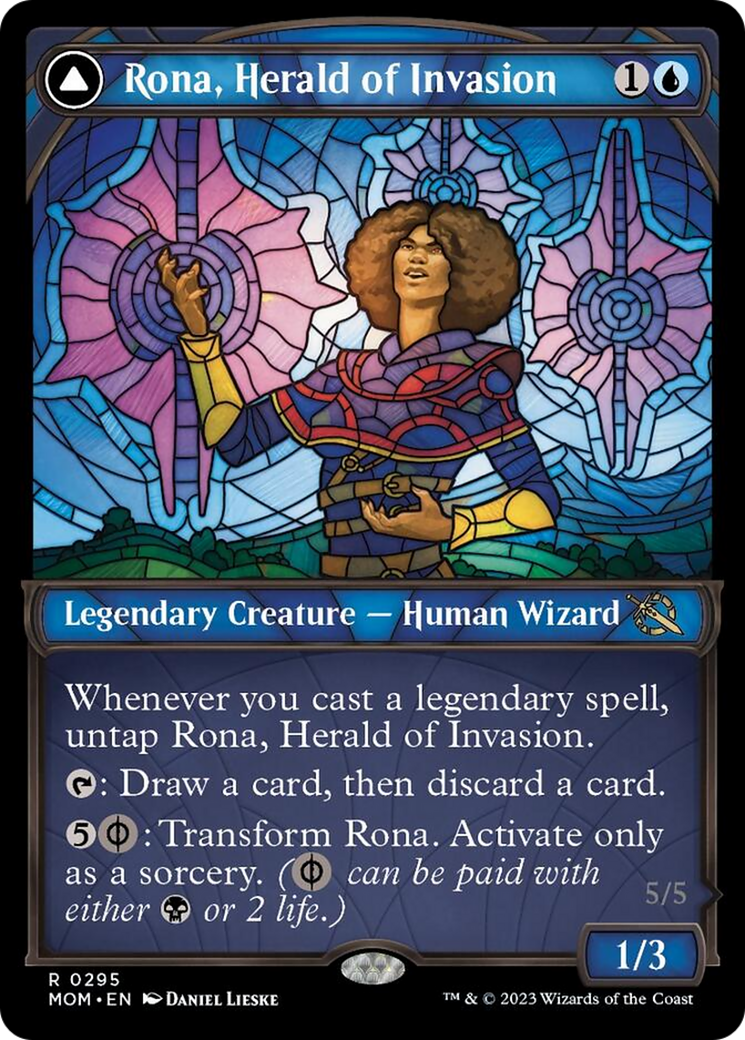 Rona, Herald of Invasion // Rona, Tolarian Obliterator (Showcase Planar Booster Fun) [March of the Machine] | Spectrum Games