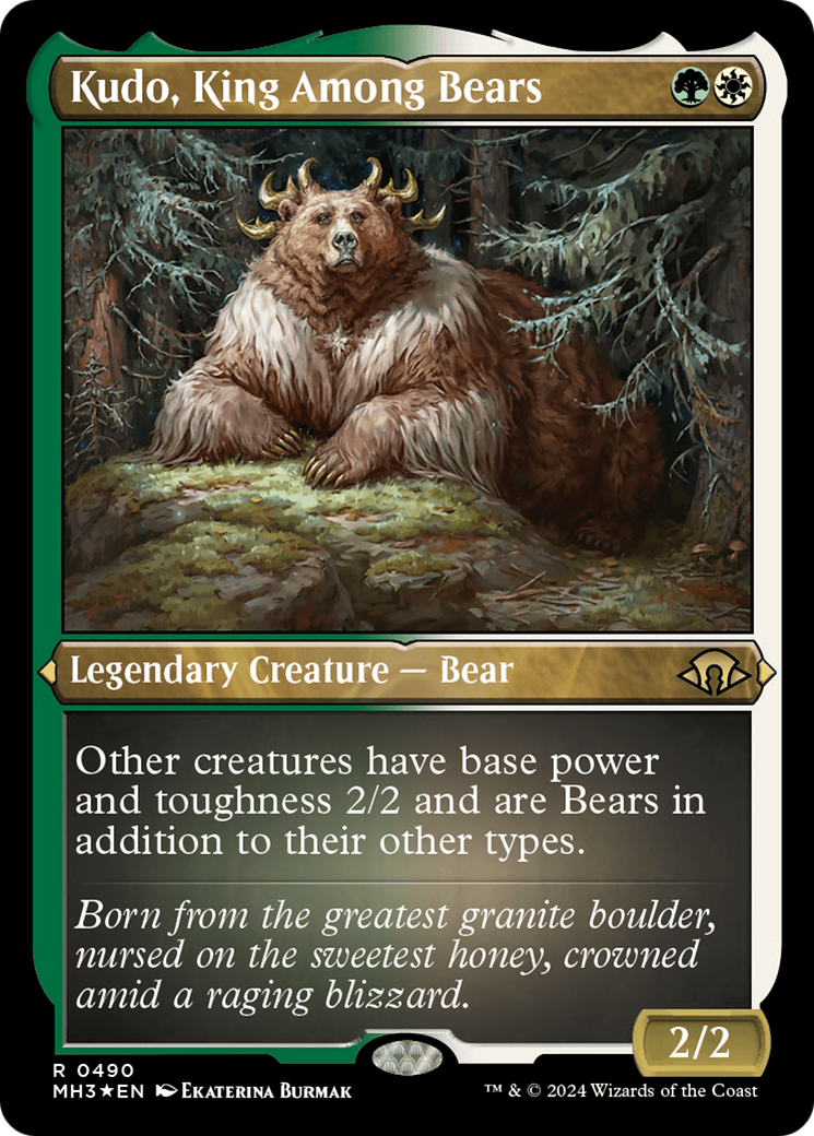 Kudo, King Among Bears (Foil Etched) [Modern Horizons 3] | Spectrum Games