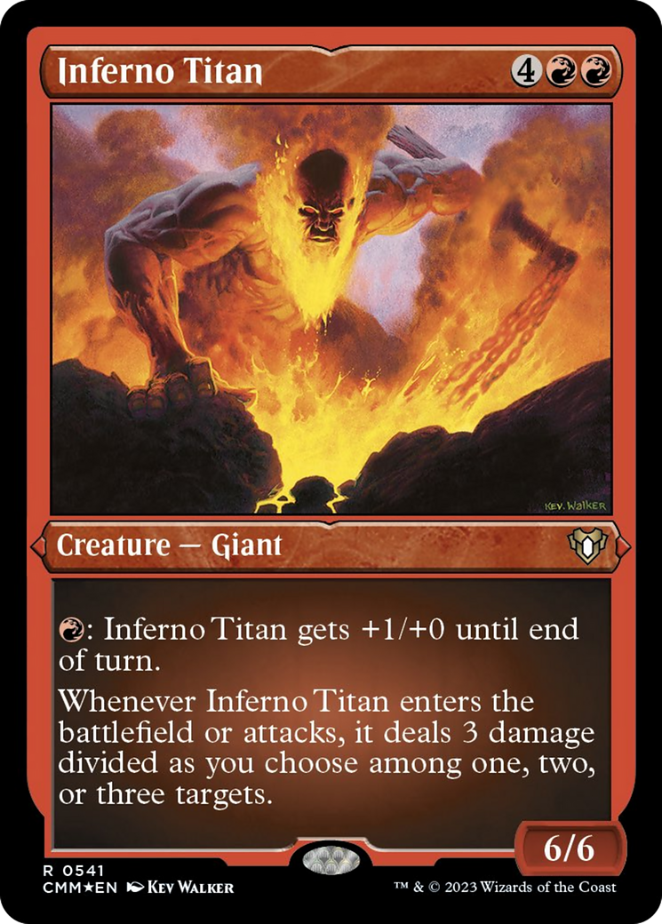 Inferno Titan (Foil Etched) [Commander Masters] | Spectrum Games