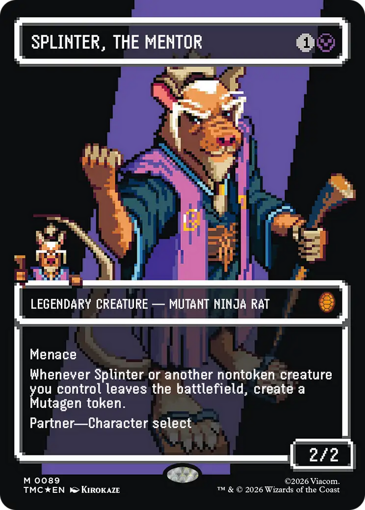 Splinter, the Mentor (0089) (Borderless) (Surge Foil) [Teenage Mutant Ninja Turtles Commander] | Spectrum Games