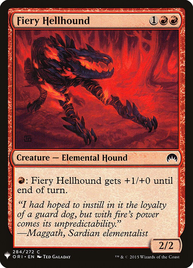 Fiery Hellhound [Mystery Booster] | Spectrum Games