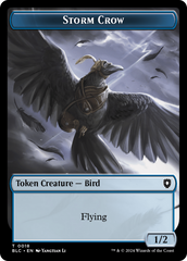 Storm Crow // Frog Lizard Double-Sided Token [Bloomburrow Commander Tokens] | Spectrum Games