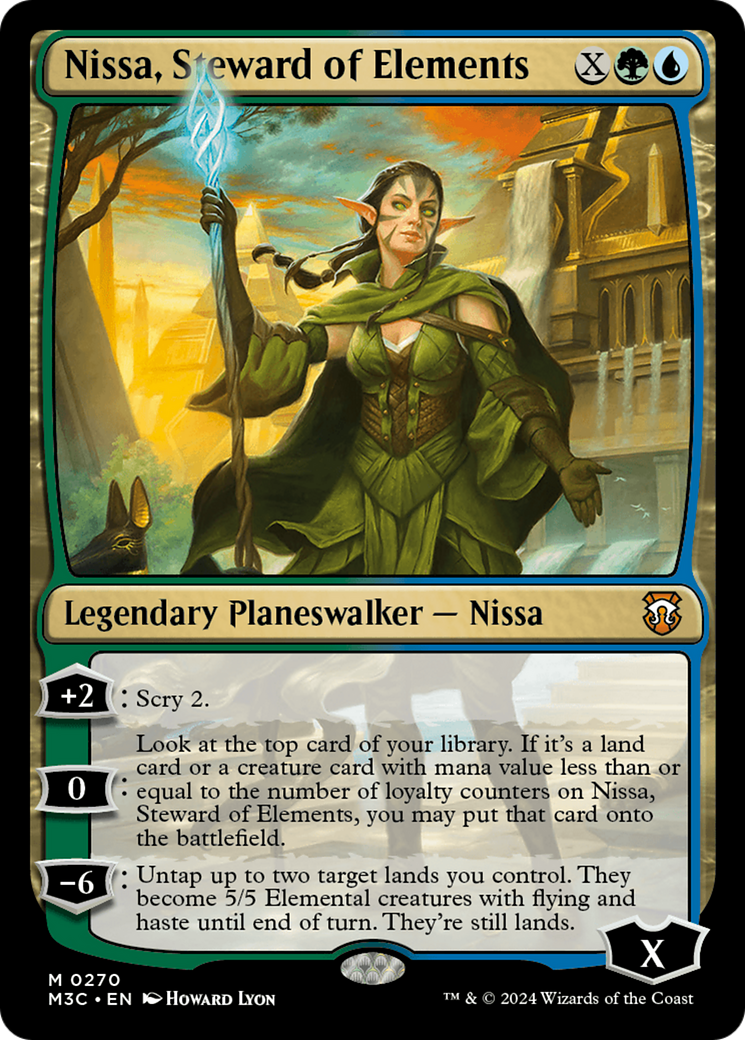 Nissa, Steward of Elements (Ripple Foil) [Modern Horizons 3 Commander] | Spectrum Games