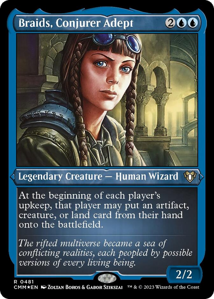 Braids, Conjurer Adept (Foil Etched) [Commander Masters] | Spectrum Games