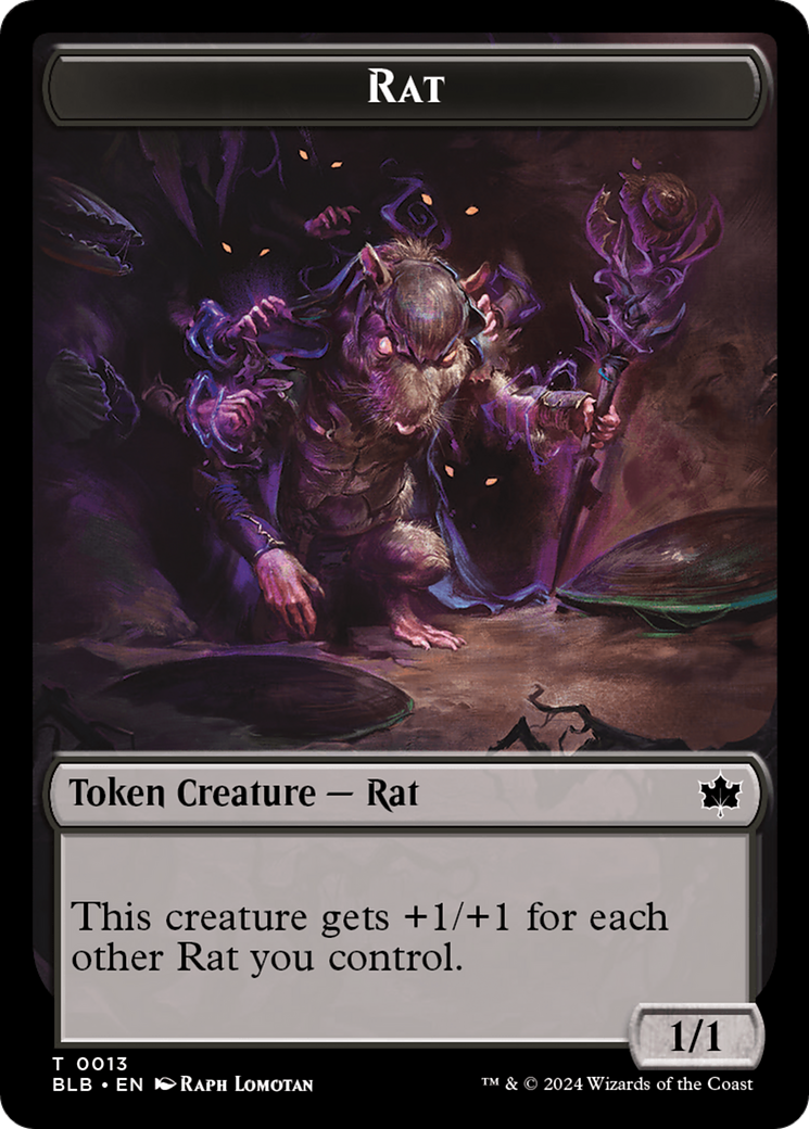 Rat Token [Bloomburrow Tokens] | Spectrum Games