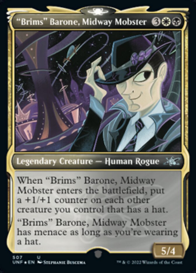 "Brims" Barone, Midway Mobster (Showcase) (Galaxy Foil) [Unfinity] | Spectrum Games