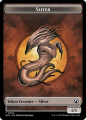 Goblin // Sliver Double-Sided Token [March of the Machine Commander Tokens] | Spectrum Games