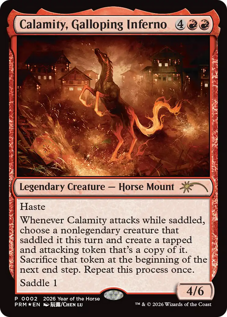 Calamity, Galloping Inferno (Year of the Horse 2026) [Standard Showdown Promos] | Spectrum Games