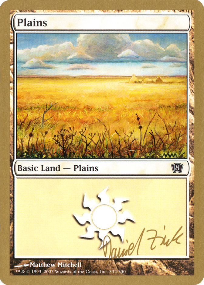 Plains (dz332) (Daniel Zink) [World Championship Decks 2003] | Spectrum Games