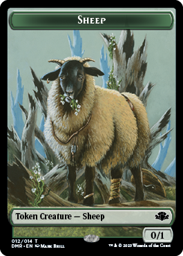 Goblin // Sheep Double-Sided Token [Dominaria Remastered Tokens] | Spectrum Games