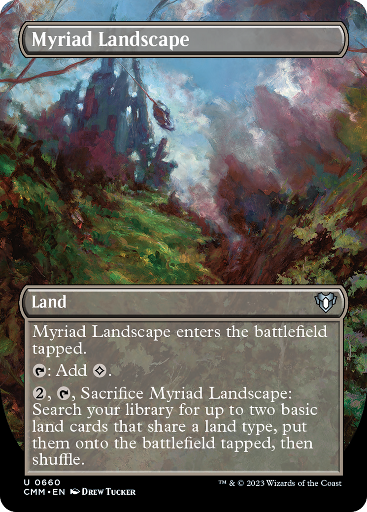 Myriad Landscape (Borderless Alternate Art) [Commander Masters] | Spectrum Games