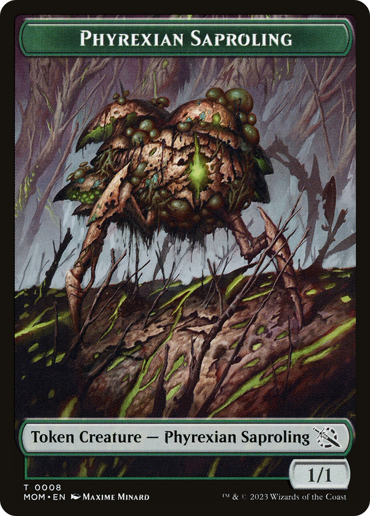 Treasure (20) // Phyrexian Saproling Double-Sided Token [March of the Machine Tokens] | Spectrum Games