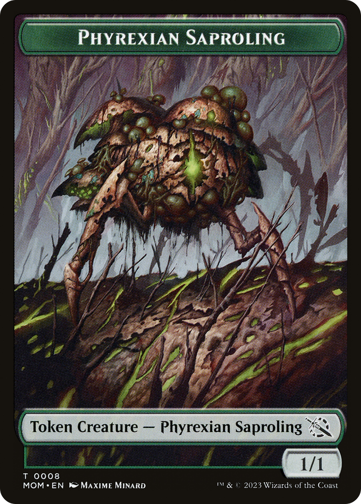 Monk // Phyrexian Saproling Double-Sided Token [March of the Machine Tokens] | Spectrum Games