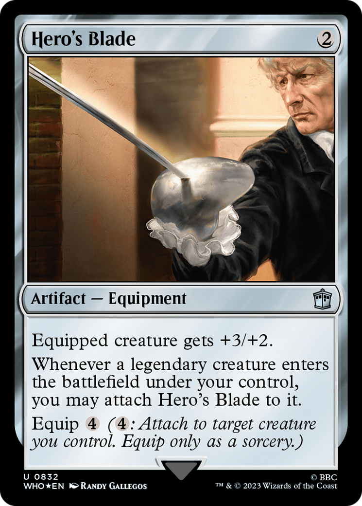 Hero's Blade (Surge Foil) [Doctor Who] | Spectrum Games