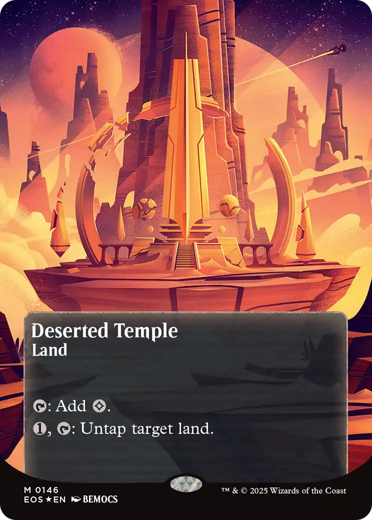 Deserted Temple (0146) (Borderless) (Galaxy Foil) [Edge of Eternities: Stellar Sights] | Spectrum Games