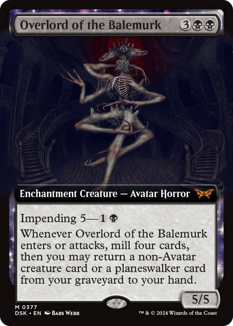 Overlord of the Balemurk (Extended Art) [Duskmourn: House of Horror] | Spectrum Games